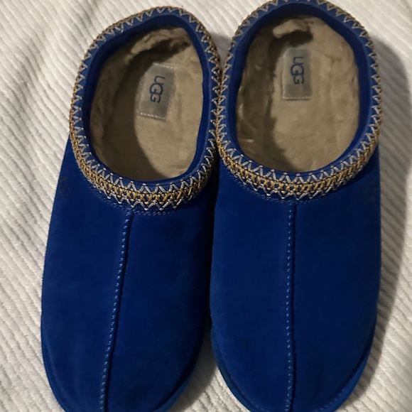 UGG Blue Suede Slippers - Picture 2 of 4